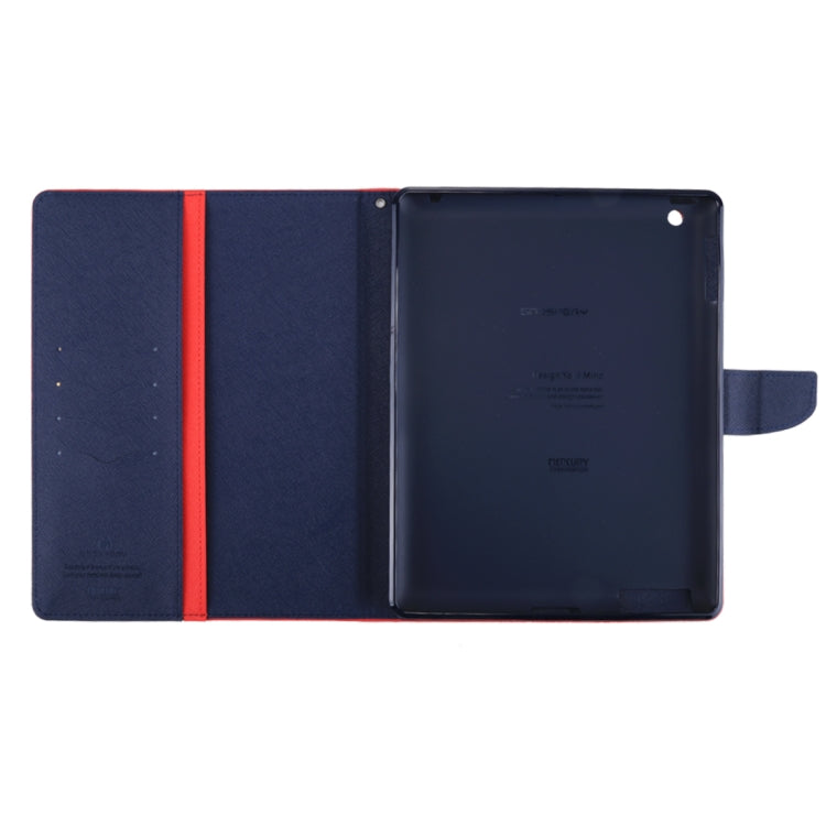 GOOSPERY FANCY DIARY for iPad 4 / 3 / 2 Cross Texture Leather Case with Holder & Card slots & Wallet