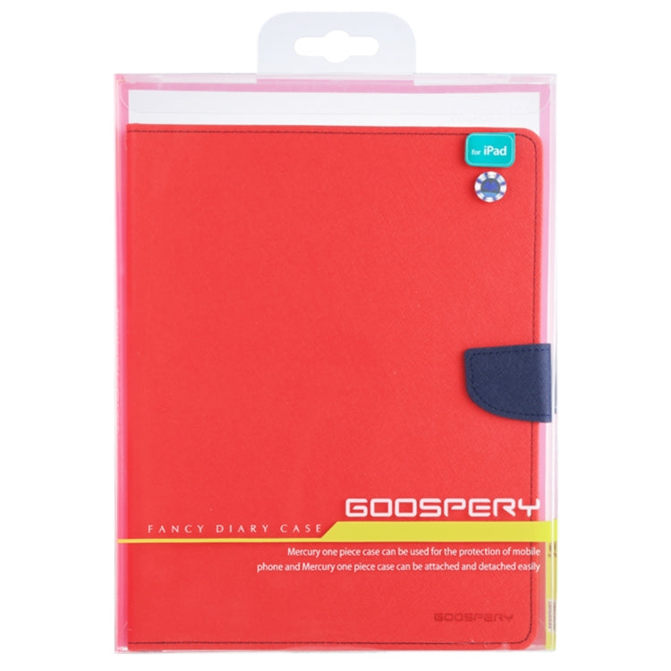 GOOSPERY FANCY DIARY for iPad 4 / 3 / 2 Cross Texture Leather Case with Holder & Card slots & Wallet