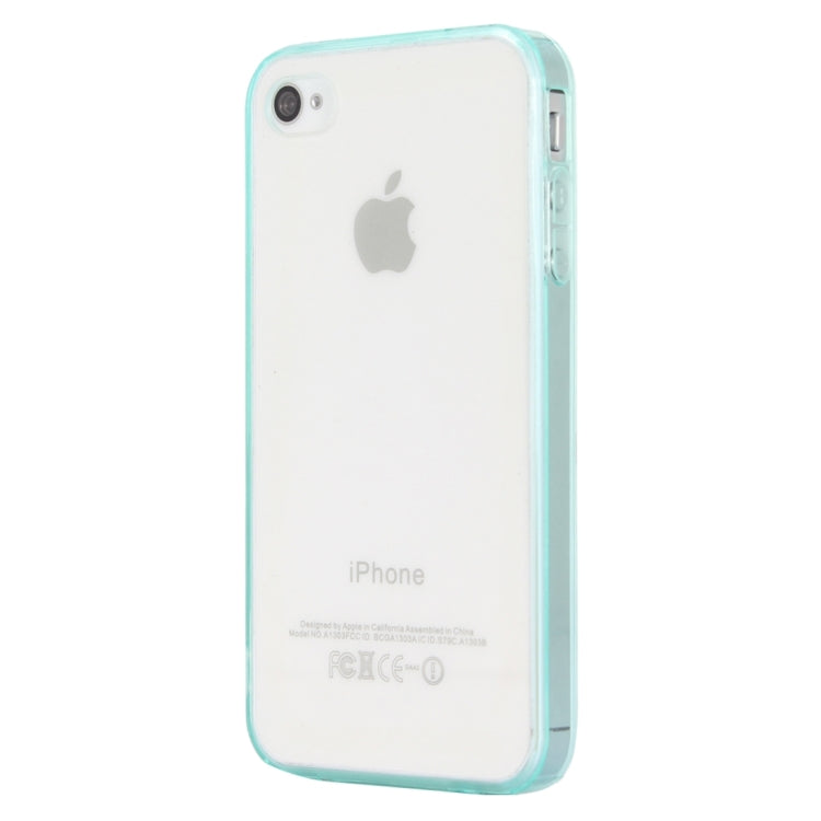 For iPhone 4 & 4S Acrylic+TPU Transparent Hard Case