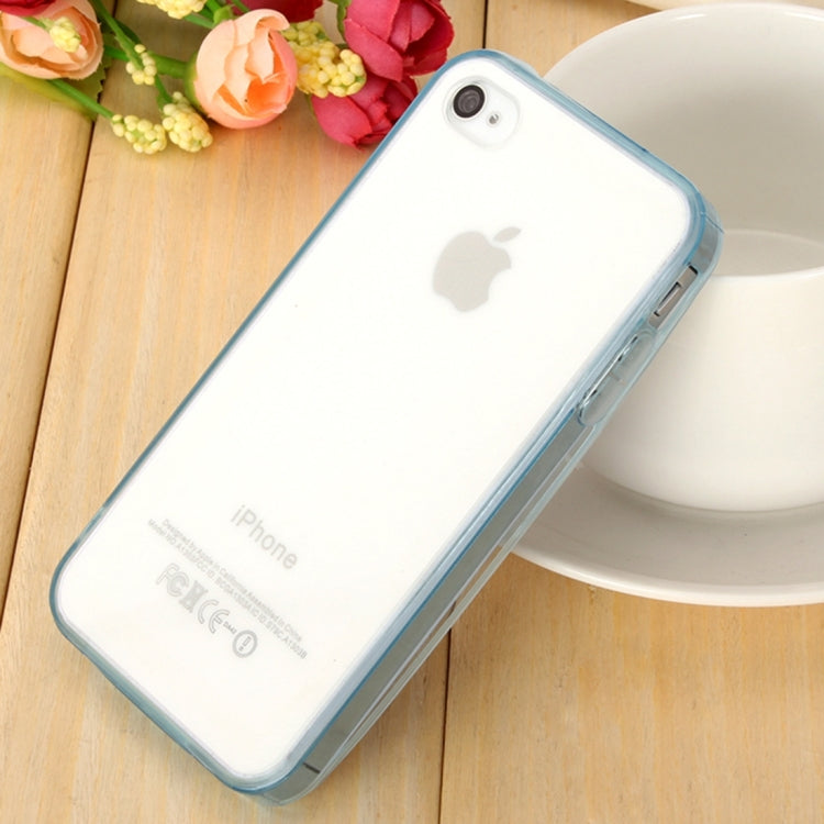 For iPhone 4 & 4S Acrylic+TPU Transparent Hard Case