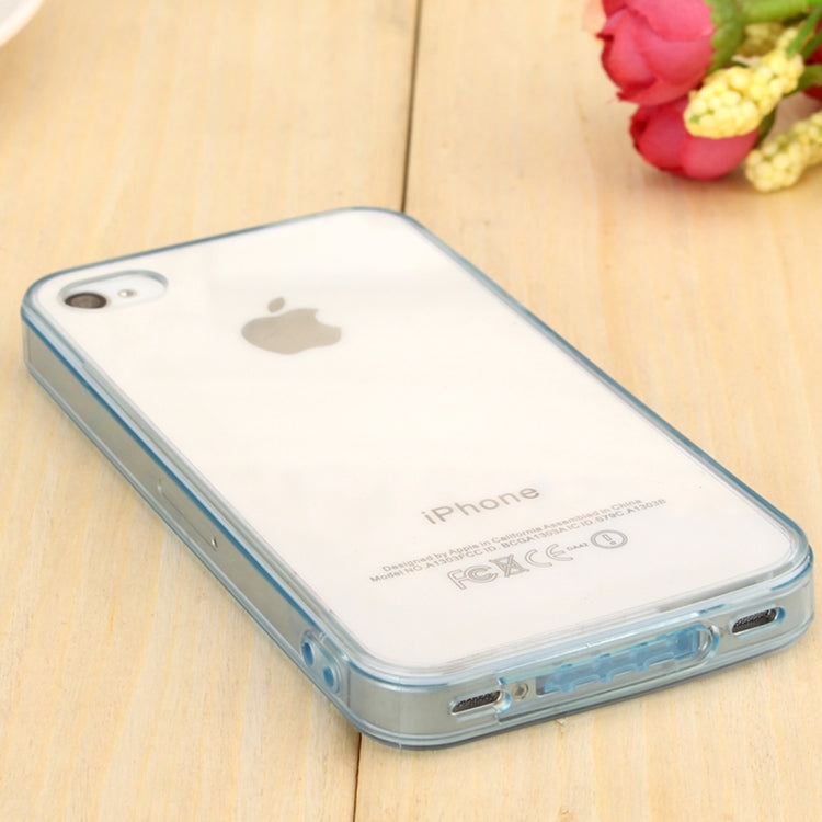For iPhone 4 & 4S Acrylic+TPU Transparent Hard Case