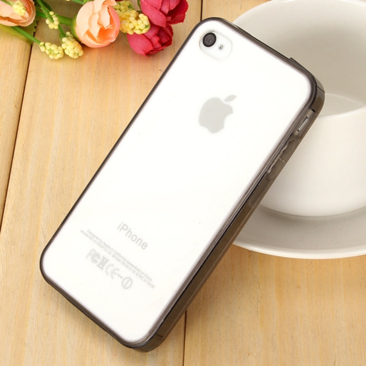 For iPhone 4 & 4S Acrylic+TPU Transparent Hard Case