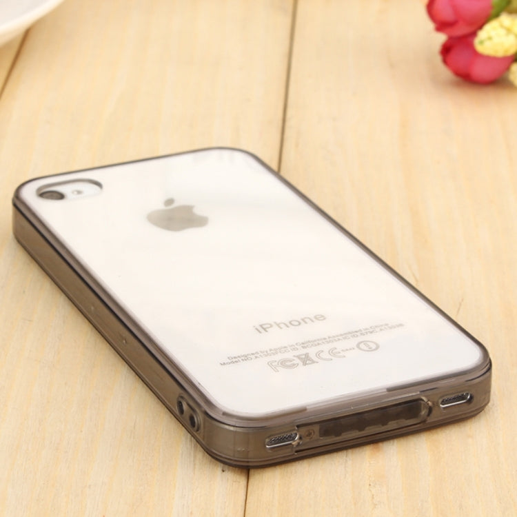 For iPhone 4 & 4S Acrylic+TPU Transparent Hard Case