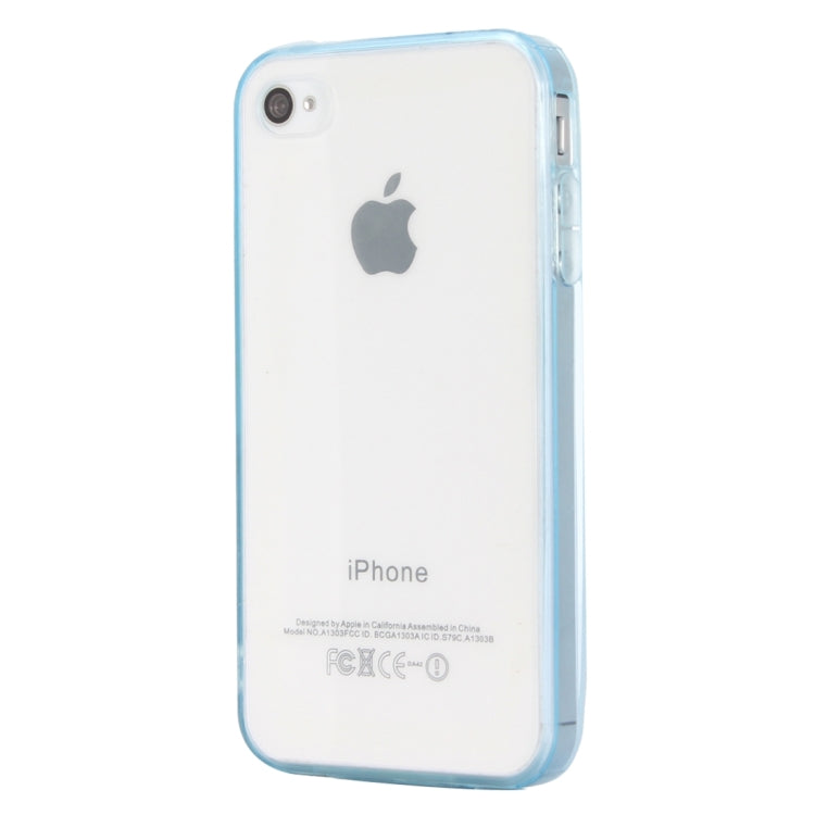 For iPhone 4 & 4S Acrylic+TPU Transparent Hard Case