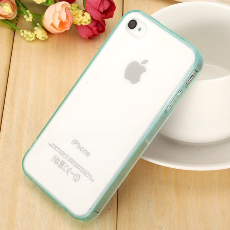 For iPhone 4 & 4S Acrylic+TPU Transparent Hard Case