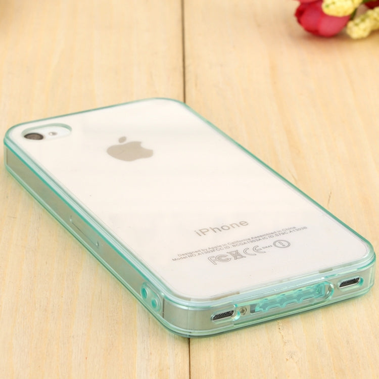 For iPhone 4 & 4S Acrylic+TPU Transparent Hard Case