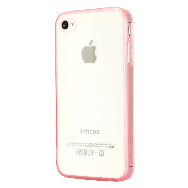 For iPhone 4 & 4S Acrylic+TPU Transparent Hard Case