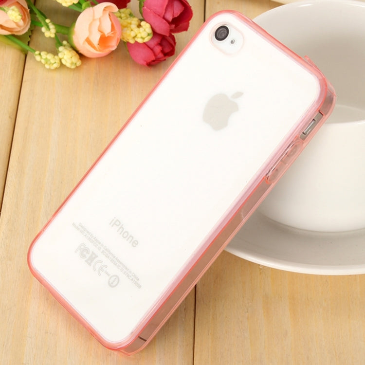For iPhone 4 & 4S Acrylic+TPU Transparent Hard Case