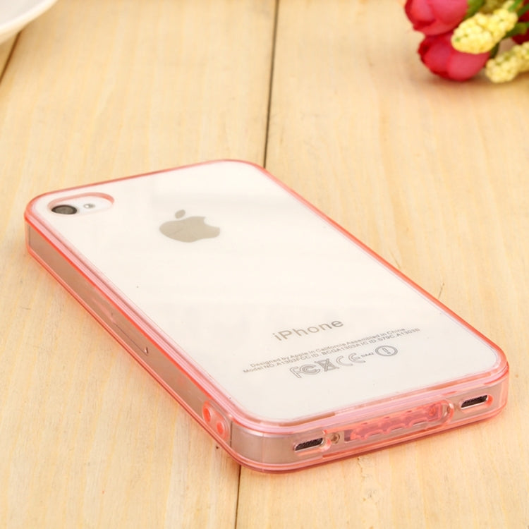 For iPhone 4 & 4S Acrylic+TPU Transparent Hard Case