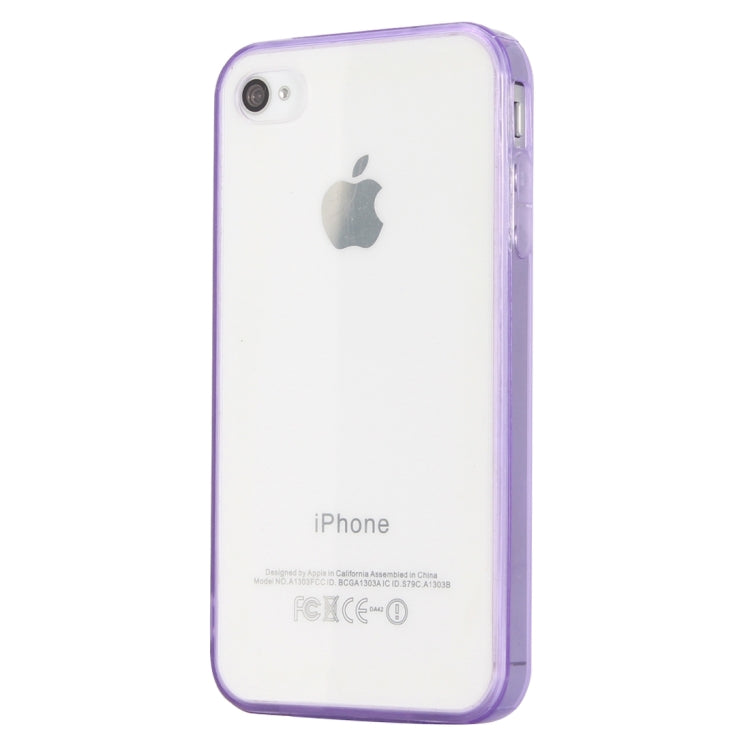 For iPhone 4 & 4S Acrylic+TPU Transparent Hard Case