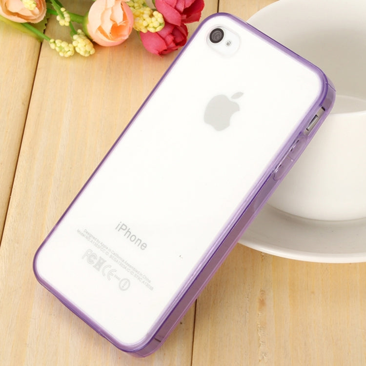 For iPhone 4 & 4S Acrylic+TPU Transparent Hard Case