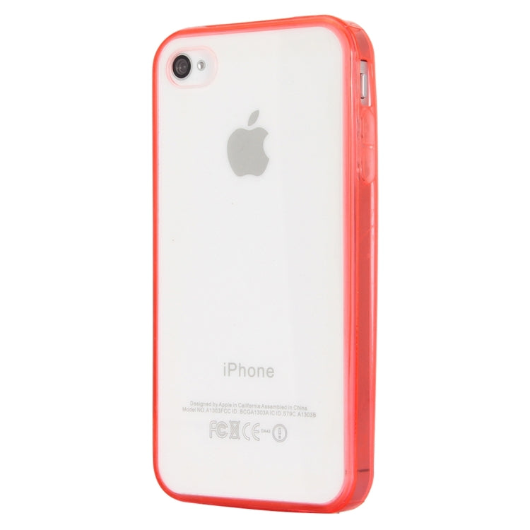 For iPhone 4 & 4S Acrylic+TPU Transparent Hard Case