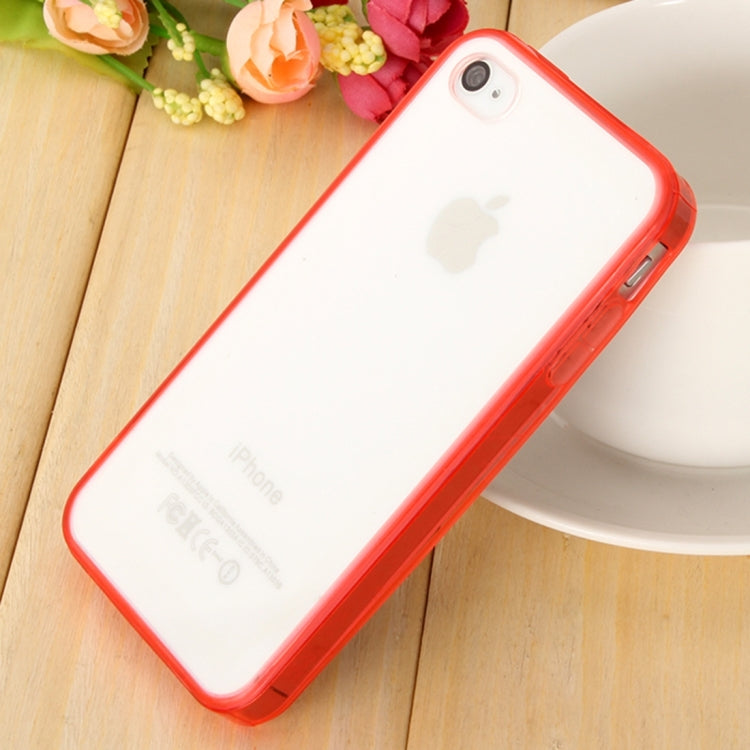 For iPhone 4 & 4S Acrylic+TPU Transparent Hard Case