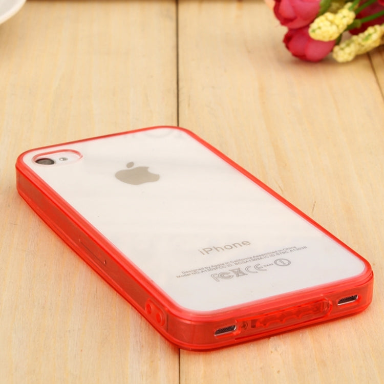 For iPhone 4 & 4S Acrylic+TPU Transparent Hard Case