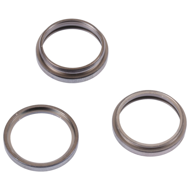 For iPhone 14 Pro 3PCS Rear Camera Glass Lens Metal Outside Protector Hoop Ring