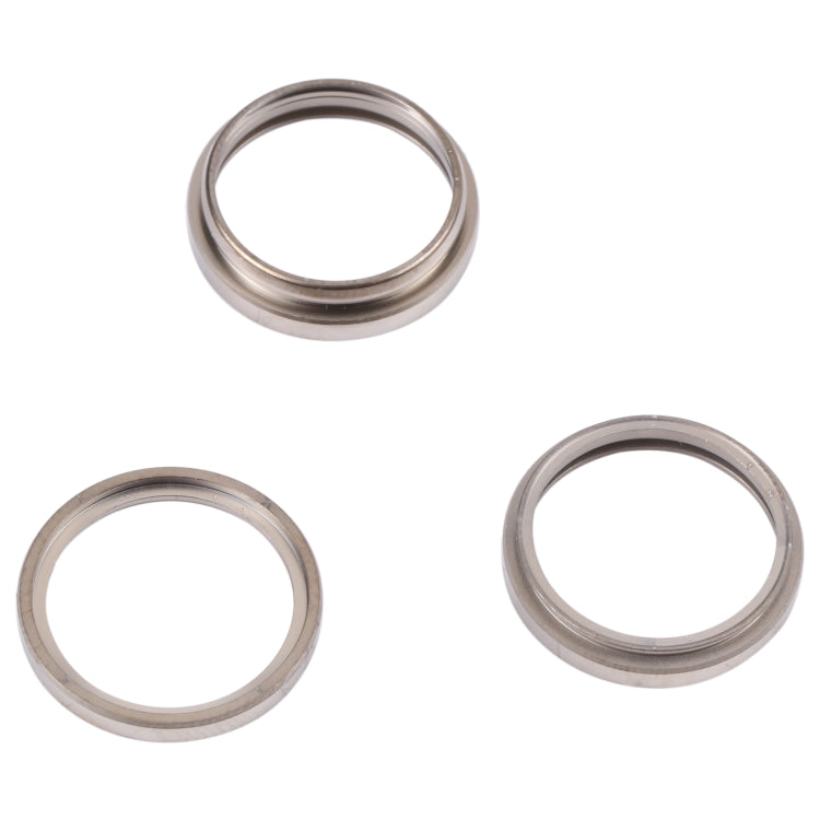 For iPhone 14 Pro 3PCS Rear Camera Glass Lens Metal Outside Protector Hoop Ring