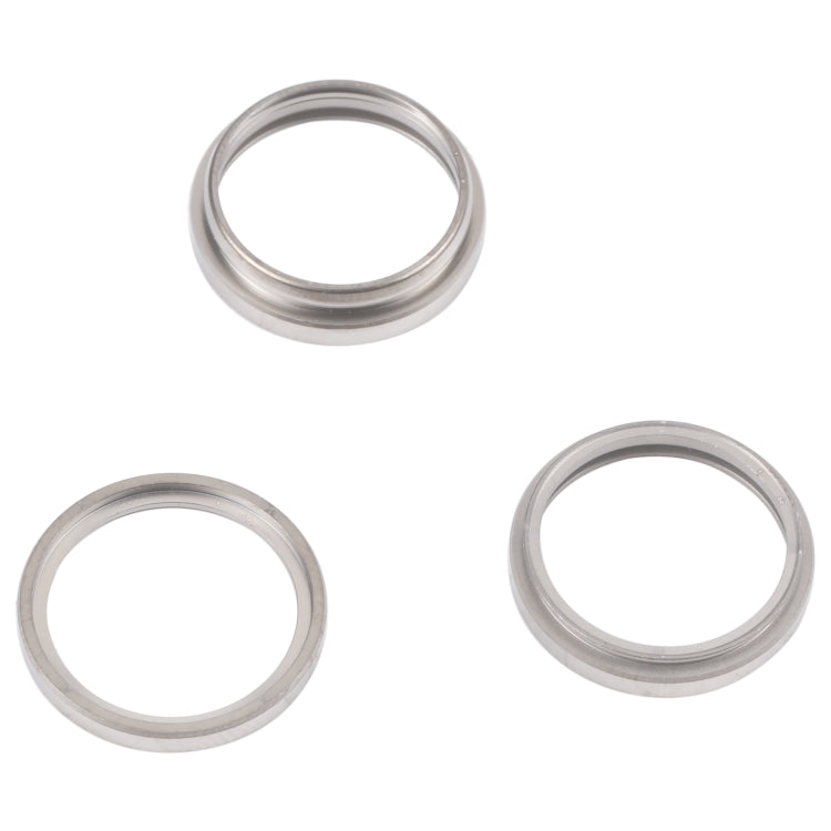 For iPhone 14 Pro 3PCS Rear Camera Glass Lens Metal Outside Protector Hoop Ring