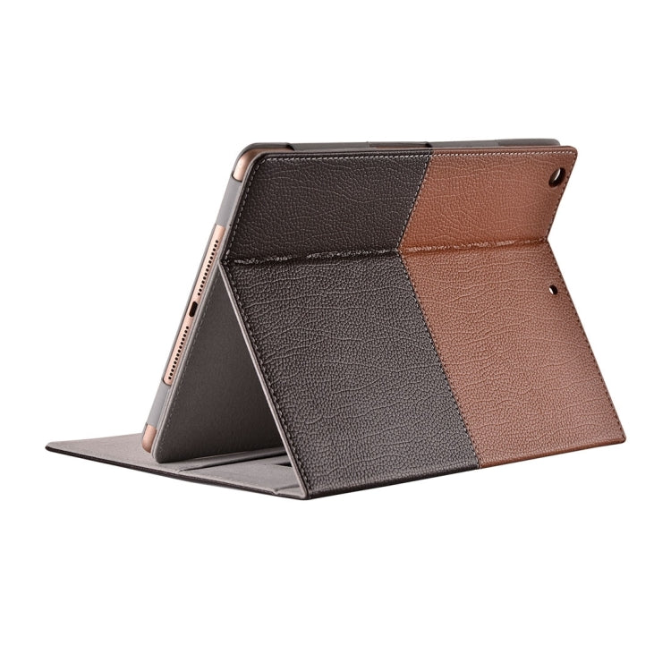 For iPad Air / iPad 5 Double Color Horizontal Flip PU Leather Case with Holder & Card Slots & Wallet & Hand Straps