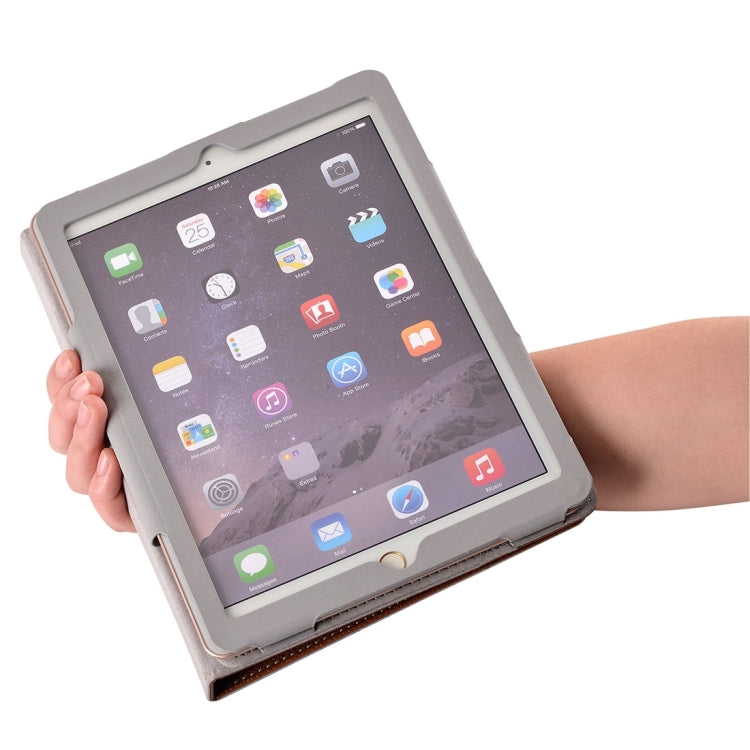 For iPad Air / iPad 5 Double Color Horizontal Flip PU Leather Case with Holder & Card Slots & Wallet & Hand Straps