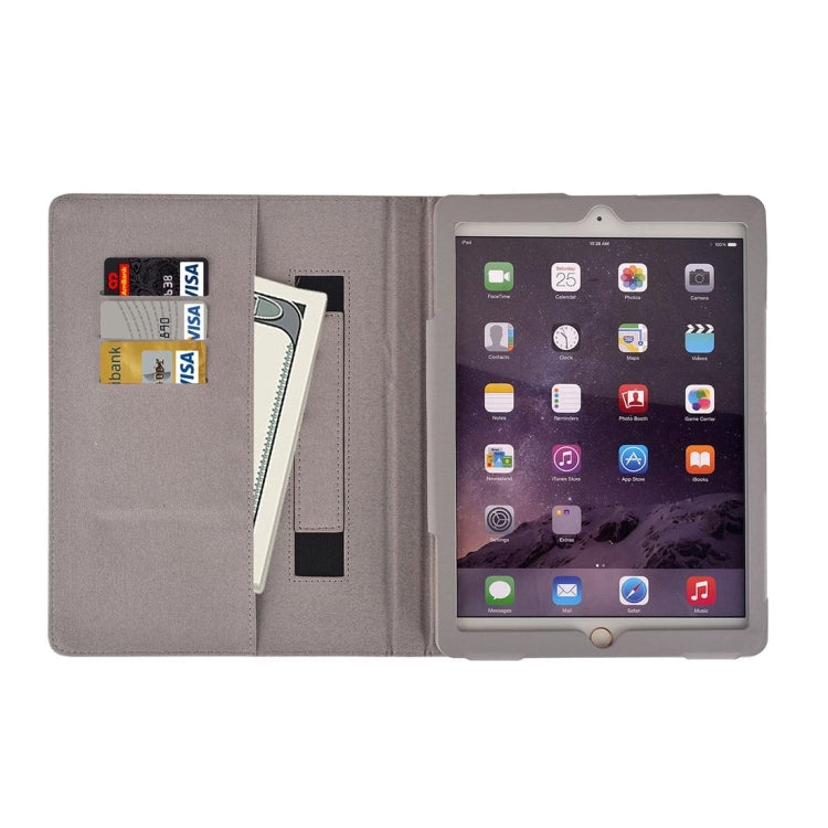 For iPad Air / iPad 5 Double Color Horizontal Flip PU Leather Case with Holder & Card Slots & Wallet & Hand Straps