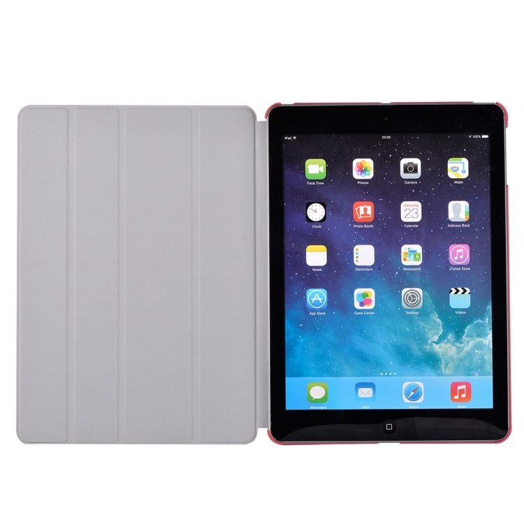 For iPad Air / iPad 5 Crazy Horse Texture Horizontal Flip Leather Case with 4-folding Holder