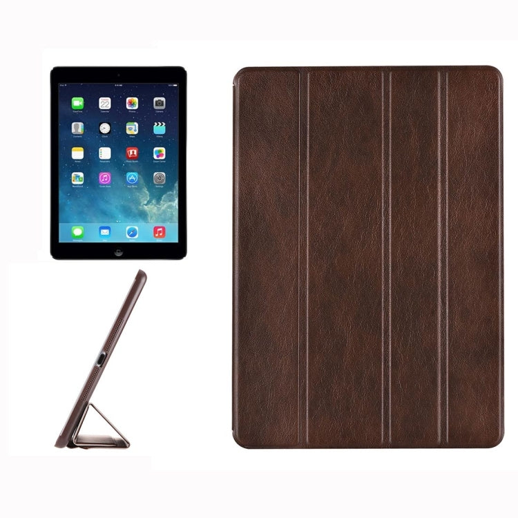 For iPad Air / iPad 5 Crazy Horse Texture Horizontal Flip Leather Case with 4-folding Holder