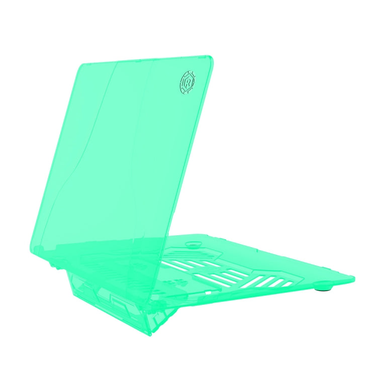 Multi-function Ultra-thin Translucent Heat Dissipation Laptop PC Protective Case for MacBook Air 13.3 inch(2018), with Holder & Handle & Slip-resistant Feet