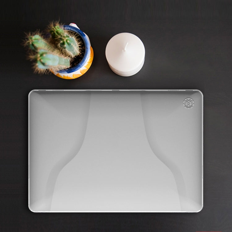 Multi-function Ultra-thin Translucent Heat Dissipation Laptop PC Protective Case for MacBook Air 13.3 inch(2018), with Holder & Handle & Slip-resistant Feet