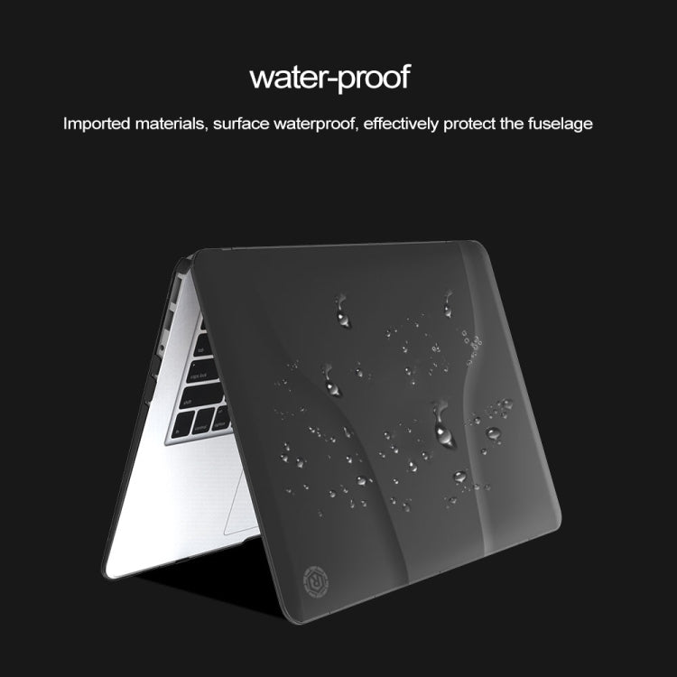For MacBook Air 13.3 inch A1466 2012-2017 / A1369 2010-2012 Multi-function Ultra-thin Translucent Heat Dissipation Laptop PC Protective Case with Holder & Handle & Slip-resistant Feet