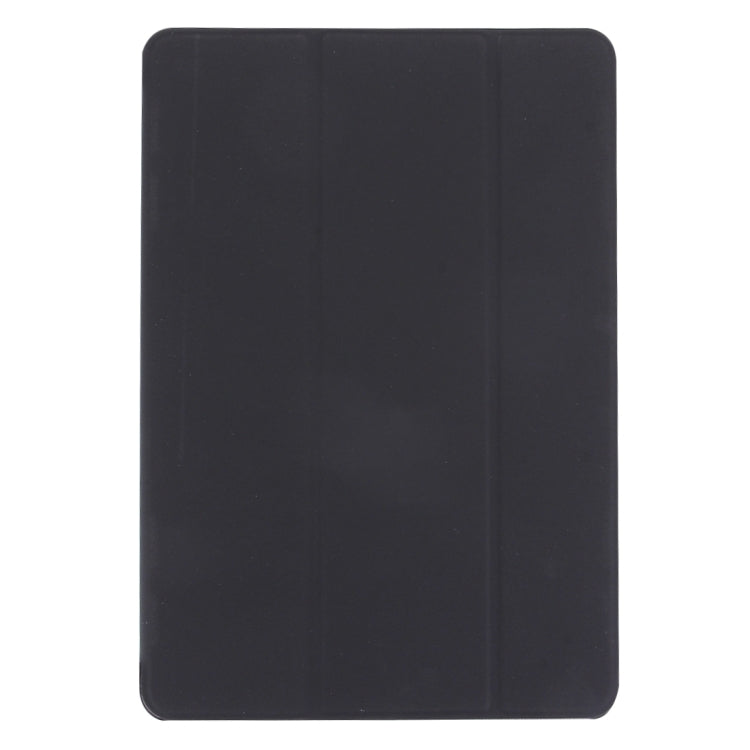 For iPad Air / iPad 5 Plain Weave Texture PU Leather + Translucent Frosted Plastic Case with 3-folding Holder & Sleep / Wake-up Function