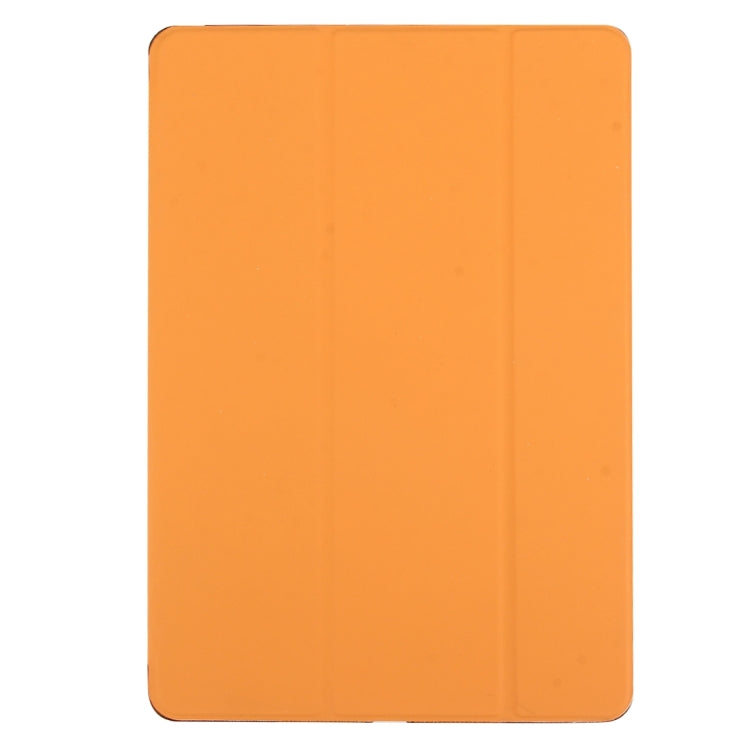 For iPad Air / iPad 5 Plain Weave Texture PU Leather + Translucent Frosted Plastic Case with 3-folding Holder & Sleep / Wake-up Function