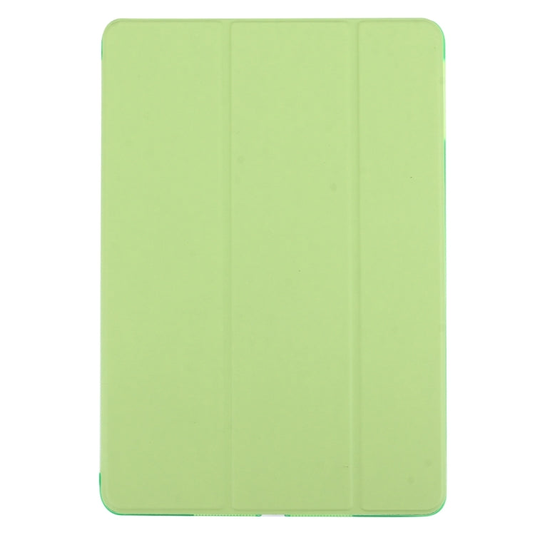 For iPad Air / iPad 5 Plain Weave Texture PU Leather + Translucent Frosted Plastic Case with 3-folding Holder & Sleep / Wake-up Function