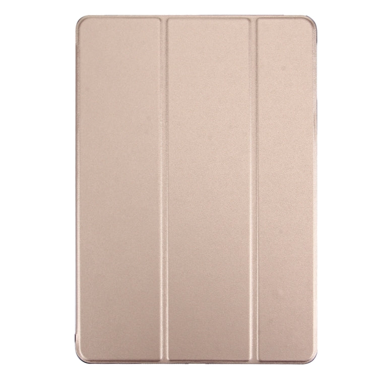 For iPad Air / iPad 5 Plain Weave Texture PU Leather + Translucent Frosted Plastic Case with 3-folding Holder & Sleep / Wake-up Function