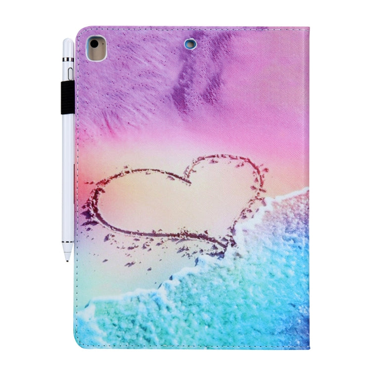 Heart Pattern Horizontal Flip Leather Case for iPad Air / Air 2 / iPad Pro 9.7 2016 / iPad 9.7 2017 / 9.7 2018, with Holder & Card Slot & Wallet