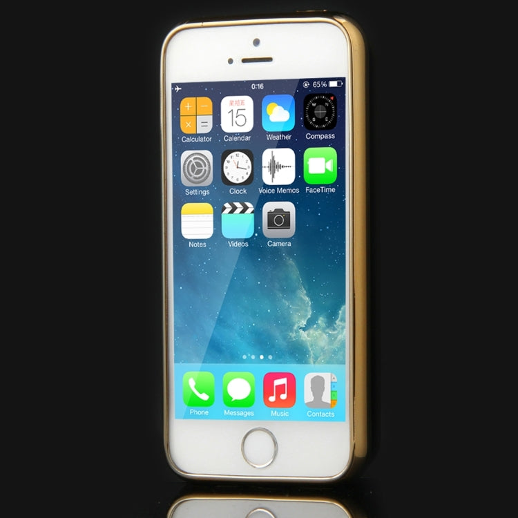 For iPhone SE & 5s & 5 Electroplating Transparent Soft TPU Protective Cover Case