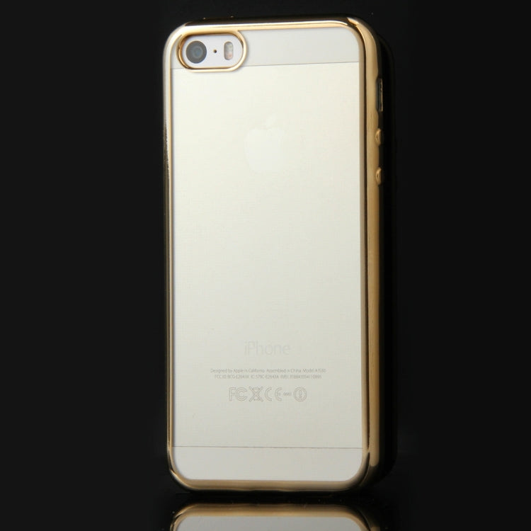 For iPhone SE & 5s & 5 Electroplating Transparent Soft TPU Protective Cover Case