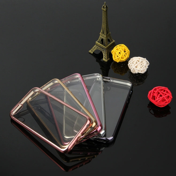 For iPhone SE & 5s & 5 Electroplating Transparent Soft TPU Protective Cover Case