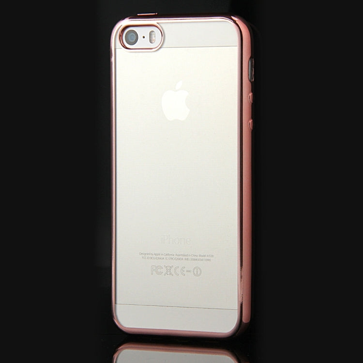 For iPhone SE & 5s & 5 Electroplating Transparent Soft TPU Protective Cover Case