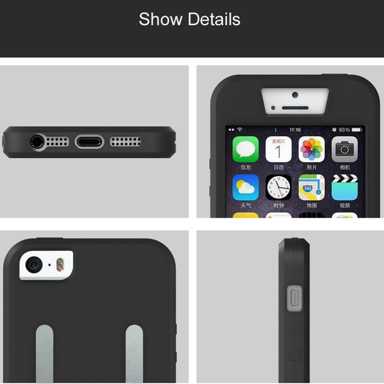 2 in 1 for iPhone 5 & 5S & SE Dual Control Sport Armband with Detachable Premium Silicone Case