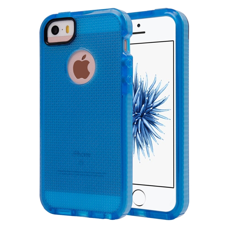 For iPhone 5 & 5s & SE Weaving Texture Transparent TPU Protective Case