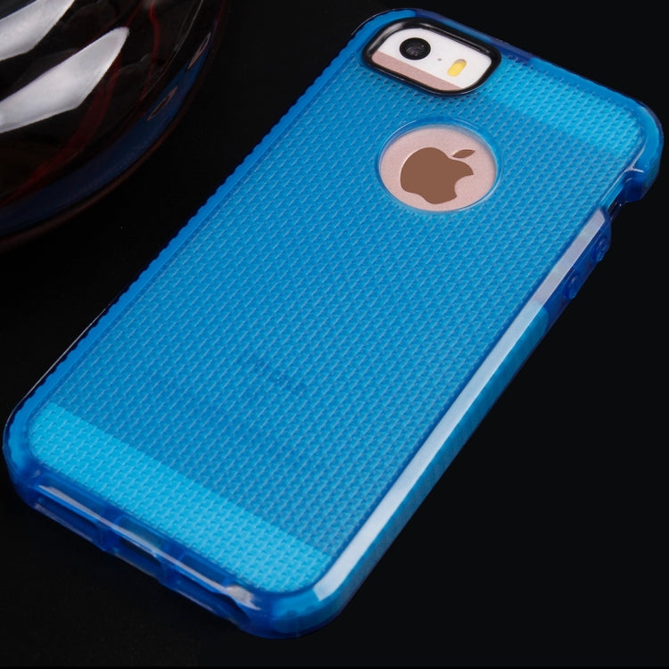 For iPhone 5 & 5s & SE Weaving Texture Transparent TPU Protective Case