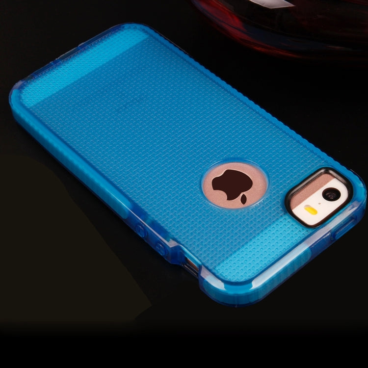 For iPhone 5 & 5s & SE Weaving Texture Transparent TPU Protective Case
