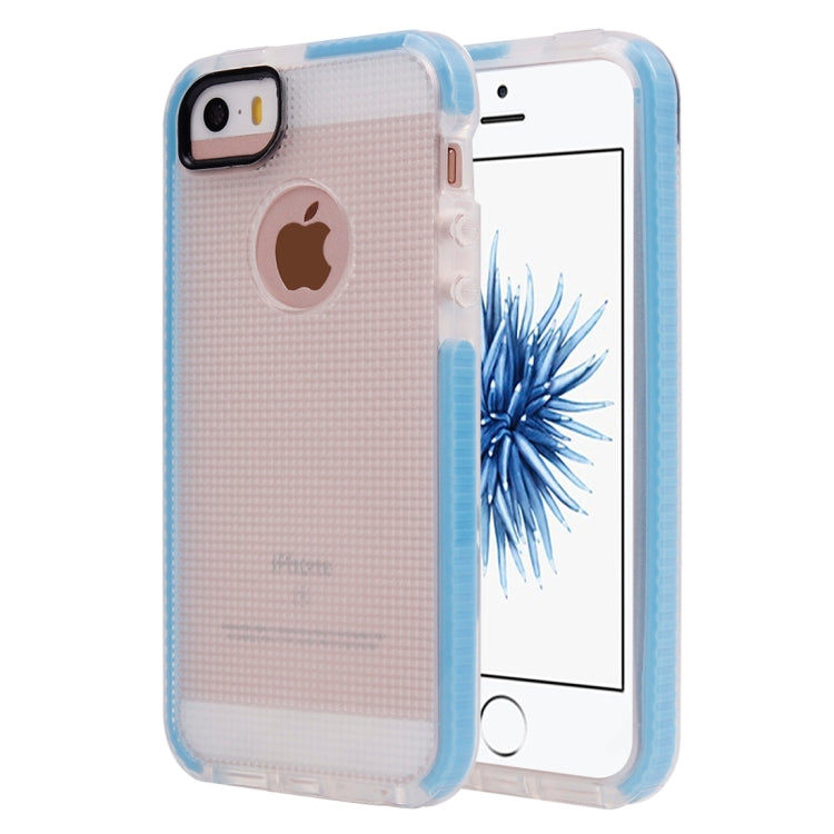 For iPhone 5 & 5s & SE Weaving Texture Transparent TPU Protective Case