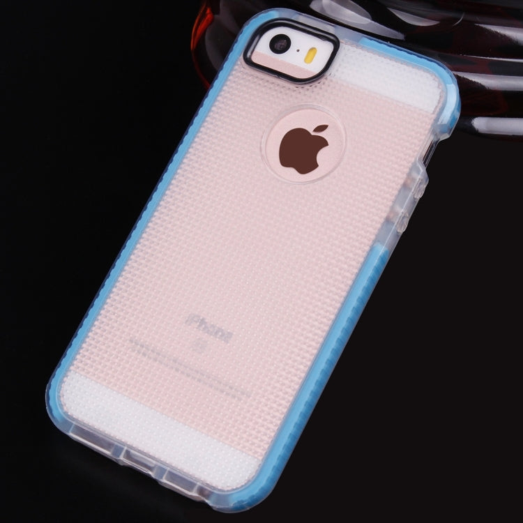 For iPhone 5 & 5s & SE Weaving Texture Transparent TPU Protective Case