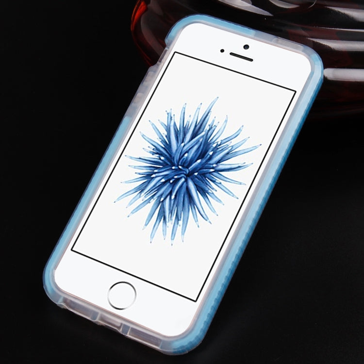 For iPhone 5 & 5s & SE Weaving Texture Transparent TPU Protective Case