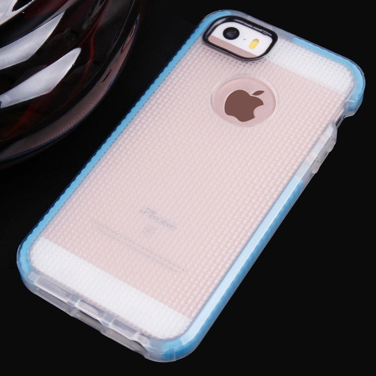 For iPhone 5 & 5s & SE Weaving Texture Transparent TPU Protective Case