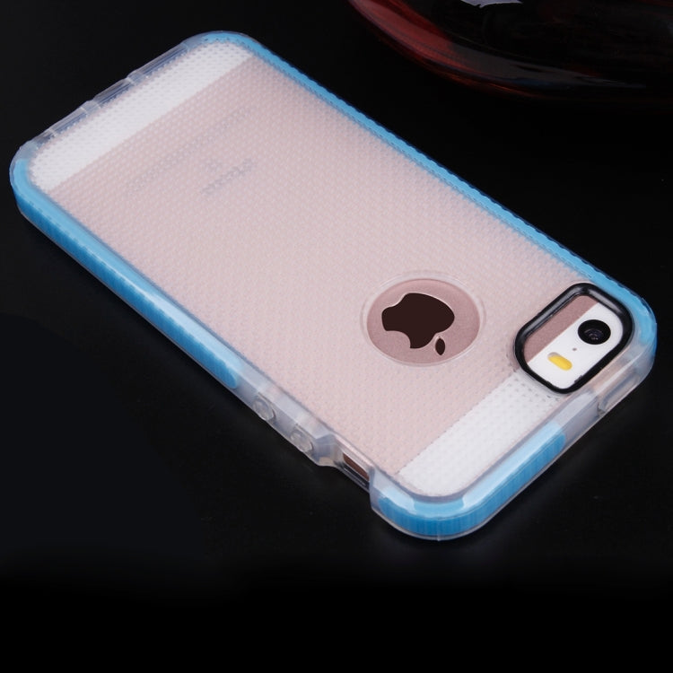 For iPhone 5 & 5s & SE Weaving Texture Transparent TPU Protective Case