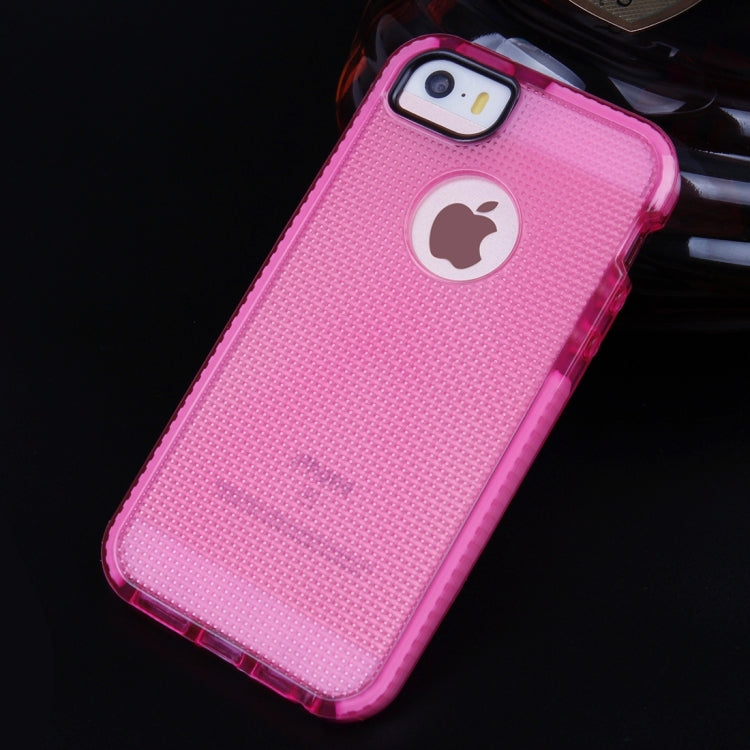 For iPhone 5 & 5s & SE Weaving Texture Transparent TPU Protective Case
