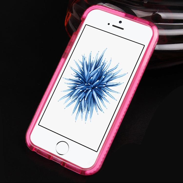 For iPhone 5 & 5s & SE Weaving Texture Transparent TPU Protective Case