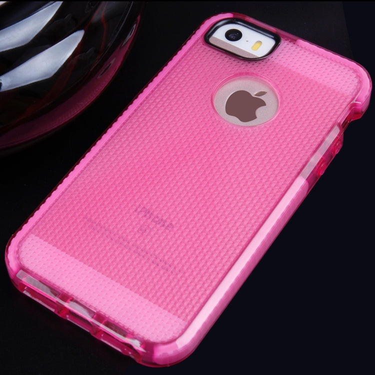For iPhone 5 & 5s & SE Weaving Texture Transparent TPU Protective Case
